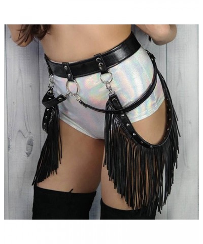 Punk Leather Waist Belt Tassel Fringe Belts Club Body Chain Rave Party Body Jewelry Accessories for Women and Girls $10.99 Bo...