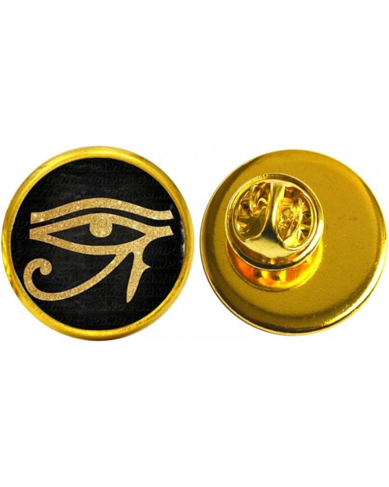 Ancient Egyptian Eye Symbol Pin Glass Brooch Women Dress Accessories，Student Gift, Egyptian Brooch, Protection Pin，PU139 (Gol...