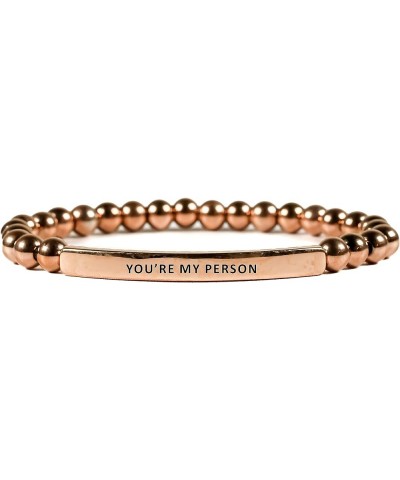 Love Collection Unisex Stretchable Bracelets (YOU'RE MY PERSON) Rose Gold $23.08 Bracelets