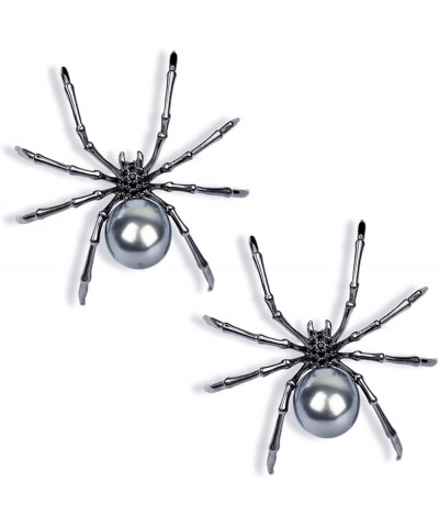 2-3Pcs Punk Spider Crystal Bead Brooch Pin Set for Women Men Boy Girl Teen Rock Gothic Faux PearlAnimal Backpack Scarf Shirt ...