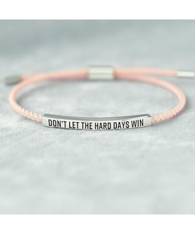 Dont Let The Hard Days Win Bracelet for Women Handmade Braided Adjustable Wrap Stainless Steel To My Daughter/Best Friend Ins...