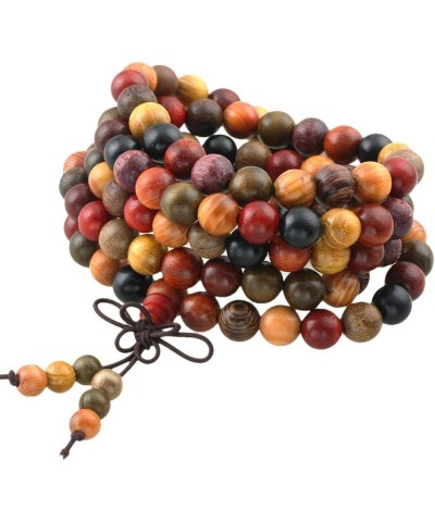 Black Rosewood 108 Tibetan Buddhist Mala Bracelet Beaded Prayer Bead(6mm) Rainbow $10.24 Bracelets