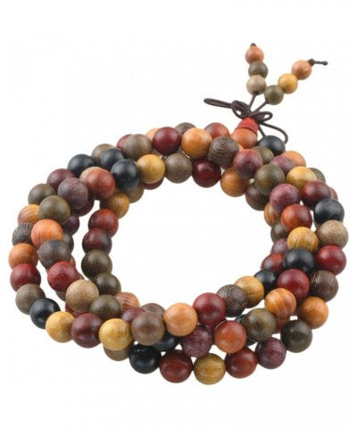 Black Rosewood 108 Tibetan Buddhist Mala Bracelet Beaded Prayer Bead(6mm) Rainbow $10.24 Bracelets