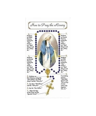 Austrian Crystal OR Glass Catholic Prayer Rosary - Includes Rosary Pouch, How to Pray the Rosary" and birth month meaning whe...