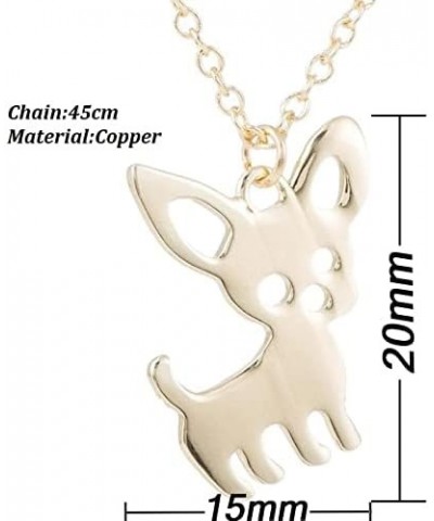 Stainless Steel Chihuahua Puppy Dog Pendant Necklace Earrings for Women Cute Pet Animal Stud Earring Set Jewelry Gold $8.15 J...