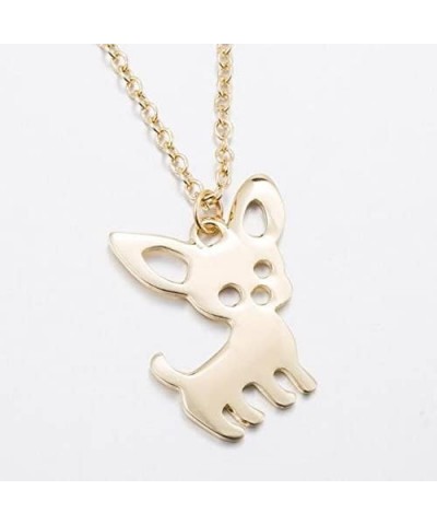 Stainless Steel Chihuahua Puppy Dog Pendant Necklace Earrings for Women Cute Pet Animal Stud Earring Set Jewelry Gold $8.15 J...