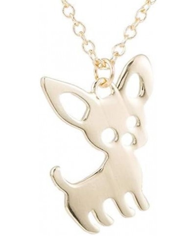 Stainless Steel Chihuahua Puppy Dog Pendant Necklace Earrings for Women Cute Pet Animal Stud Earring Set Jewelry Gold $8.15 J...