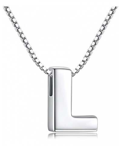 Initial Necklace 925 Sterling Silver Letter Pendant Personalized 26 Alphabet Necklace for Women Men A-Z Initial L necklace $1...