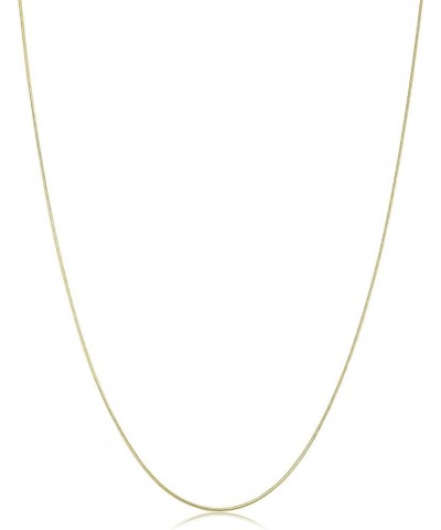 14k Solid Yellow Gold Round Snake Chain Necklace For Women - Real Gold (0.7 mm, 0.8 mm, 1 mm or 1.2 mm - sizes from 14 to 30 ...