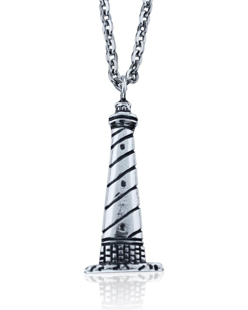 Cape Hatteras Lighthouse Pendant Crafted in Sterling Silver on an 18 Inch Necklace Chain $29.00 Necklaces