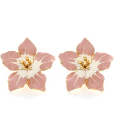 Daisy Flower Drop Earrings Dogwood Petal Big Flower Earrings for Girls Women Cherry Blossom $14.70 Earrings