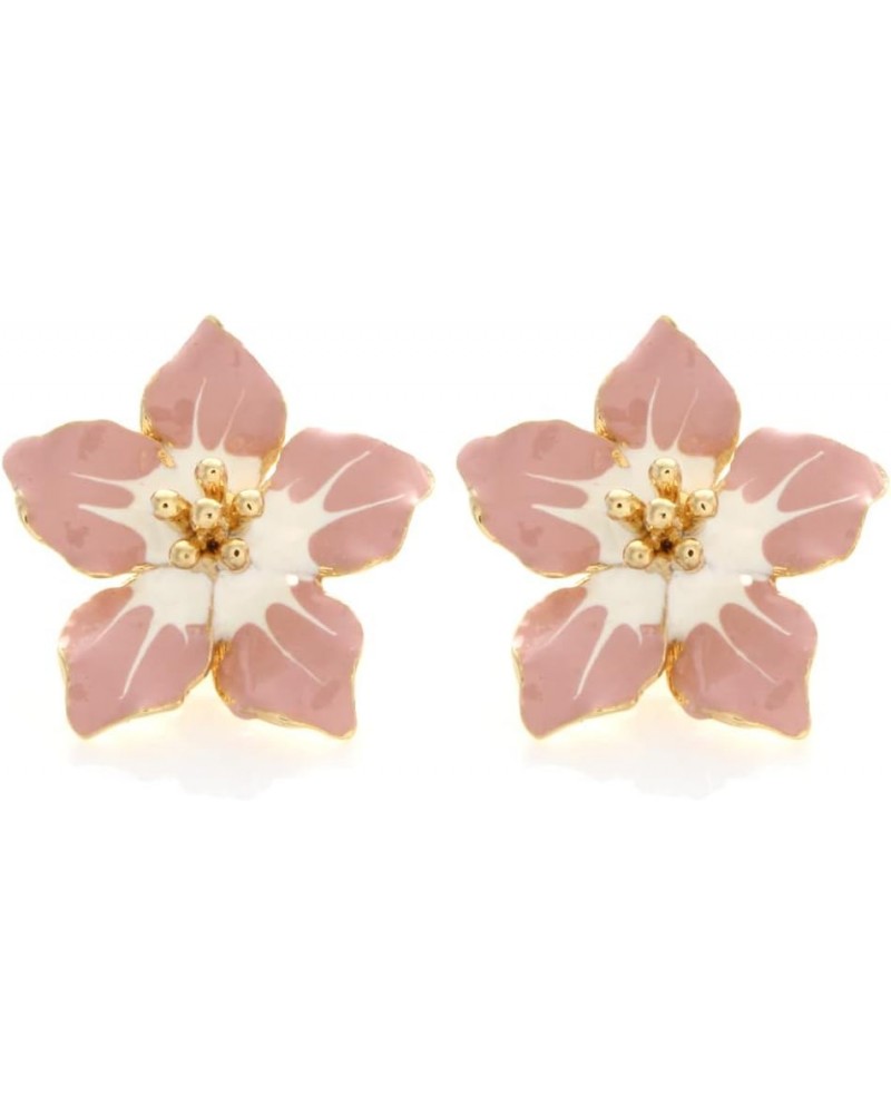 Daisy Flower Drop Earrings Dogwood Petal Big Flower Earrings for Girls Women Cherry Blossom $14.70 Earrings