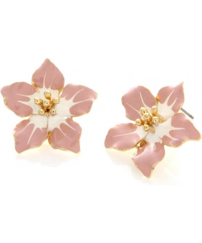 Daisy Flower Drop Earrings Dogwood Petal Big Flower Earrings for Girls Women Cherry Blossom $14.70 Earrings