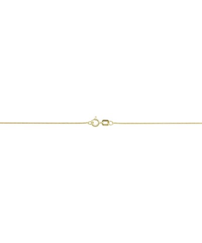 14k Solid Yellow Gold Round Snake Chain Necklace For Women - Real Gold (0.7 mm, 0.8 mm, 1 mm or 1.2 mm - sizes from 14 to 30 ...