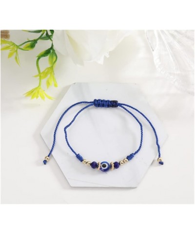 Handmade Evil Eye Strand Bracelet for Couple Valentines Day Amulet Jewelry Gift, 2Pcs Braided Evil Eye Bracelet for Women Gir...