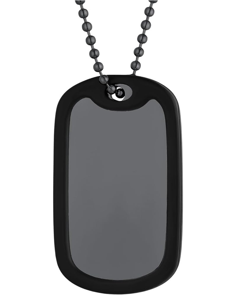 Personalized Dog Tags Necklace for Men Dad Stainless Steel Custom Text Army Military Dog Tag Heart/Coin Pendant with Silencer...