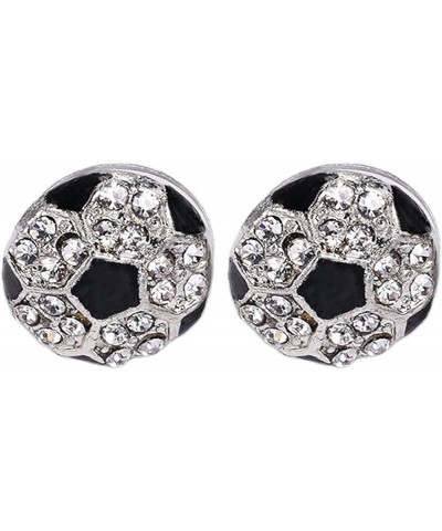 Unique Rhinestone Stud Drop Stackable Cute Basketball Volleyball Baseball Football Rugby Shiny Crystal Sport Earrings Jewelry...