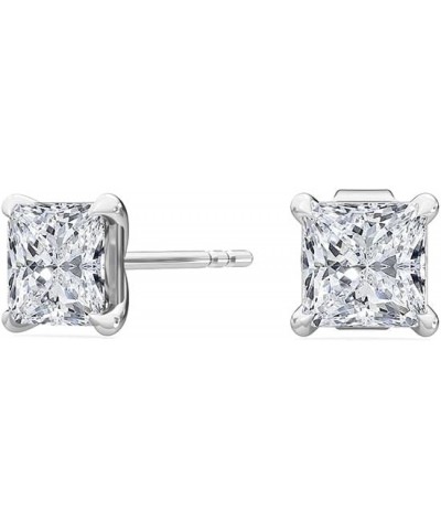 1-5 Carat (ctw) White Gold Asscher Cut LAB GROWN Diamond Solitaire Earrings (Color D-E Clarity VS1-VS2) Platinum 5.0 carats $...