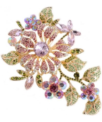 1Pcs Orchid Brooch Fashion Pretty Crystal Flower Pin Pendant Large Brooches for Women $9.27 Brooches & Pins