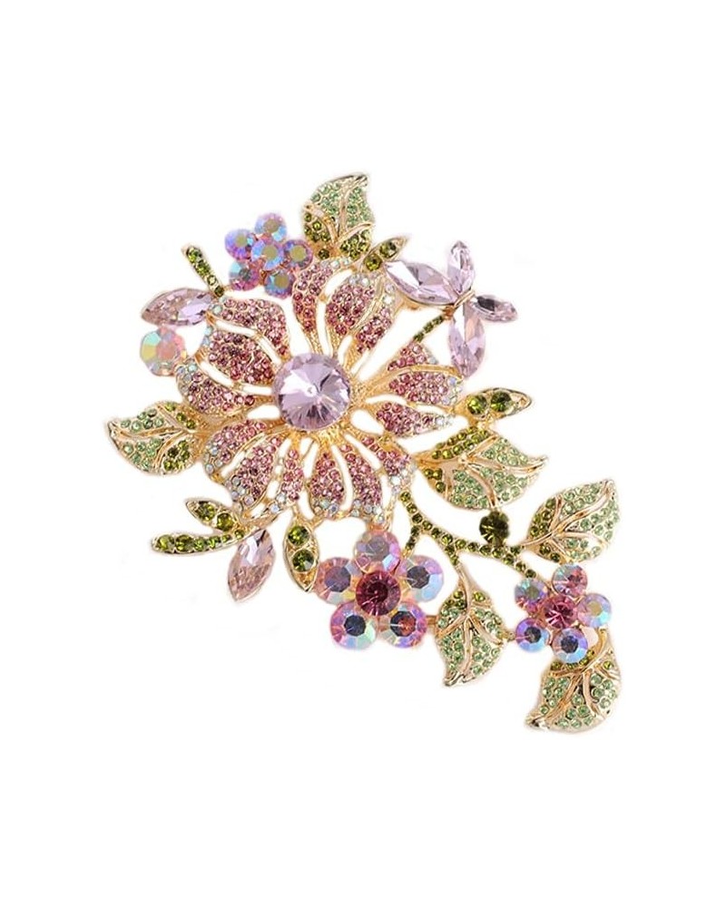 1Pcs Orchid Brooch Fashion Pretty Crystal Flower Pin Pendant Large Brooches for Women $9.27 Brooches & Pins