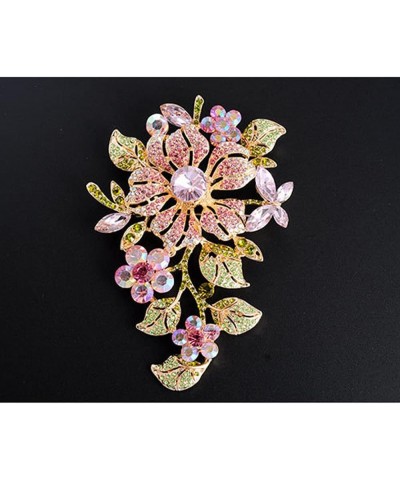 1Pcs Orchid Brooch Fashion Pretty Crystal Flower Pin Pendant Large Brooches for Women $9.27 Brooches & Pins