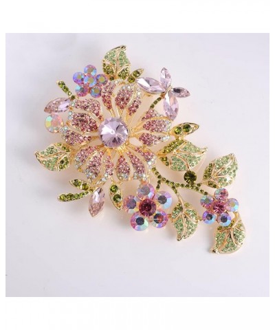 1Pcs Orchid Brooch Fashion Pretty Crystal Flower Pin Pendant Large Brooches for Women $9.27 Brooches & Pins