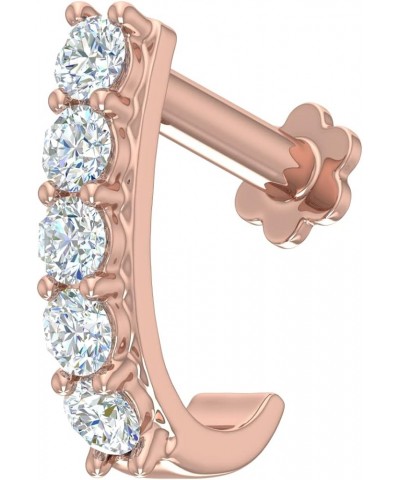 0.14 to 1/5 Carat Diamond Nose Pin in 18K Gold Rose Gold 0.14 carats $80.85 Body Jewelry