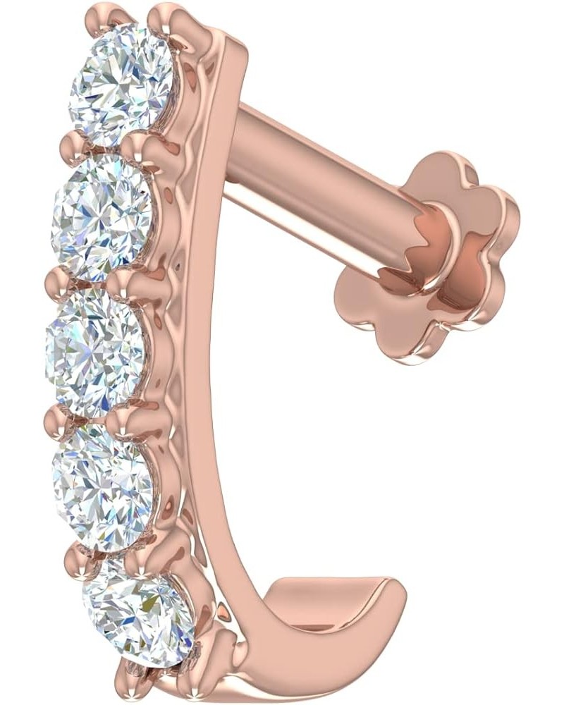 0.14 to 1/5 Carat Diamond Nose Pin in 18K Gold Rose Gold 0.14 carats $80.85 Body Jewelry