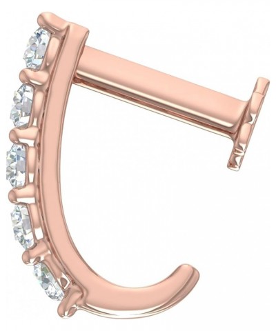 0.14 to 1/5 Carat Diamond Nose Pin in 18K Gold Rose Gold 0.14 carats $80.85 Body Jewelry