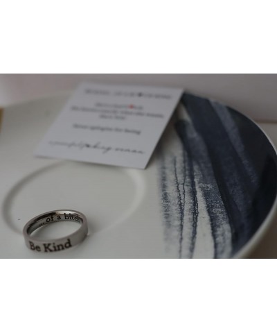 Be Kind of A Bitch Ring,Be Kind Stainless Steel Engraved Ring,friendship rings for women,be kind of a bitch jewelry,Silver St...