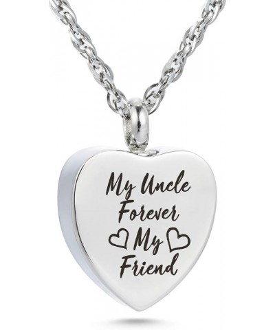 Forever My Friend Urn Necklace for Ashes Cremation Jewelry Fillable Necklace Stainless Steel Memorial Necklace Uncle $9.87 Ne...