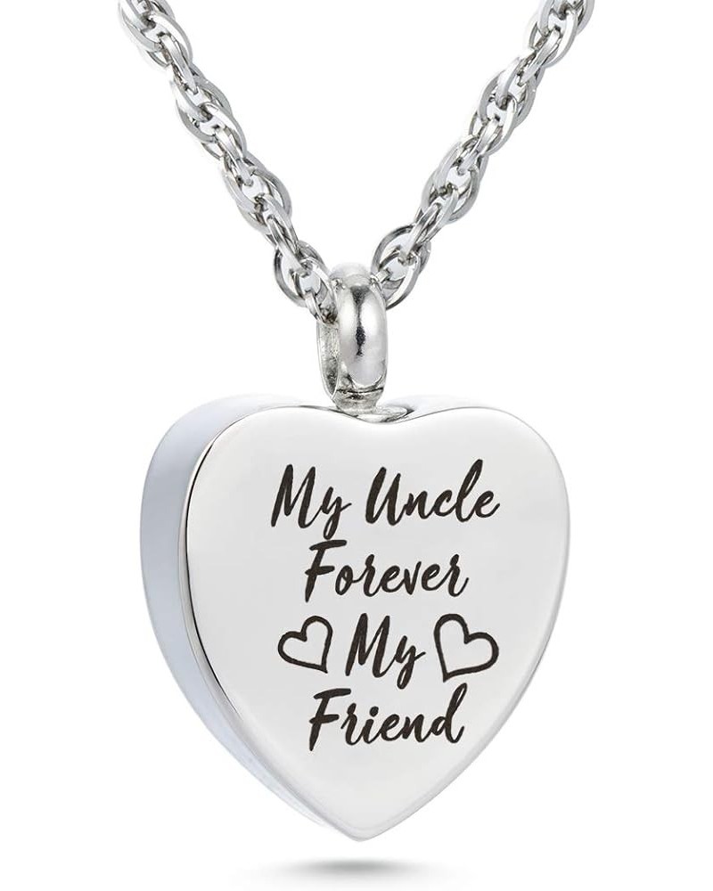 Forever My Friend Urn Necklace for Ashes Cremation Jewelry Fillable Necklace Stainless Steel Memorial Necklace Uncle $9.87 Ne...