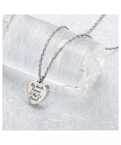 Forever My Friend Urn Necklace for Ashes Cremation Jewelry Fillable Necklace Stainless Steel Memorial Necklace Uncle $9.87 Ne...