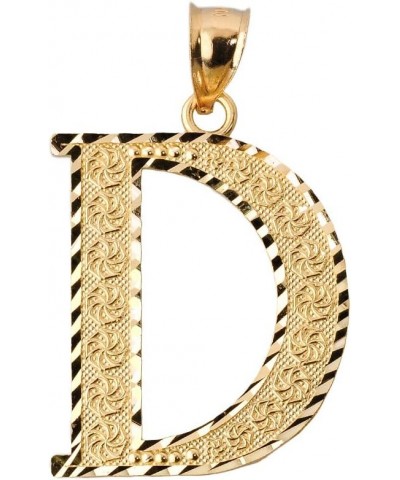 Personalized 14k Yellow Gold Initial Letters A-Z Charm Pendant 0.7 Inches D $134.39 Pendants