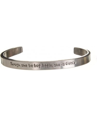 Womens Note To Self Inspirational Lead-Free Pewter Cuff Bracelet - Little But Fierce $17.67 Bracelets