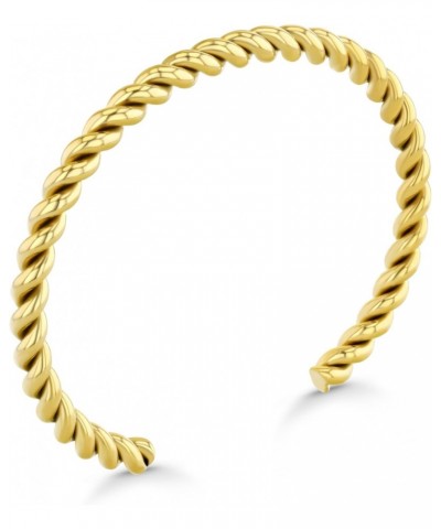 18K Gold Plated Titanium Rotini Bangle, Waterproof & Tarnish Free $15.58 Bracelets