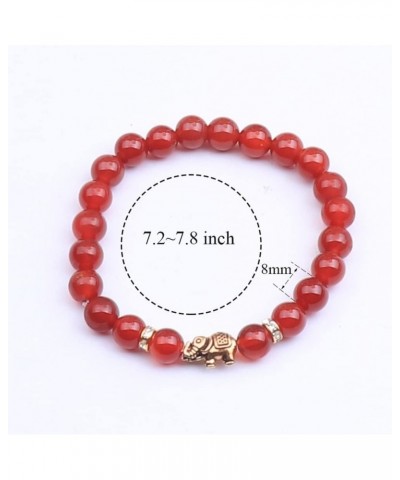 Lover Couple Bracelet Yoga Balancing Reiki Healing with Elephant for Christmas Thanksgiving red agate $7.79 Bracelets