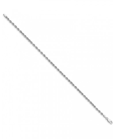 Solid 14K White Gold 18 Inch 3mm Diamond-cut Quadruple Rope Lobster Lock Chain -7.0" 9.0 8.0 Inches $201.24 Bracelets