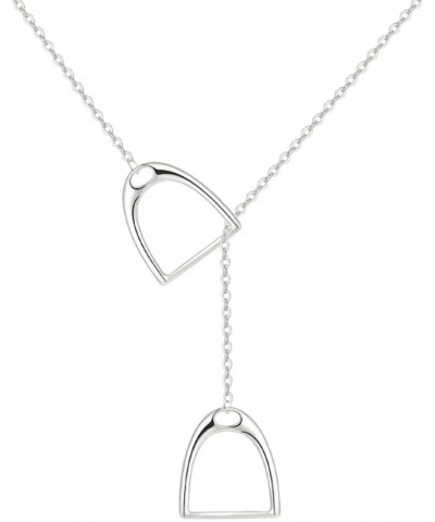 Double Stirrup Lariat Necklace- Sterling Silver $30.85 Necklaces