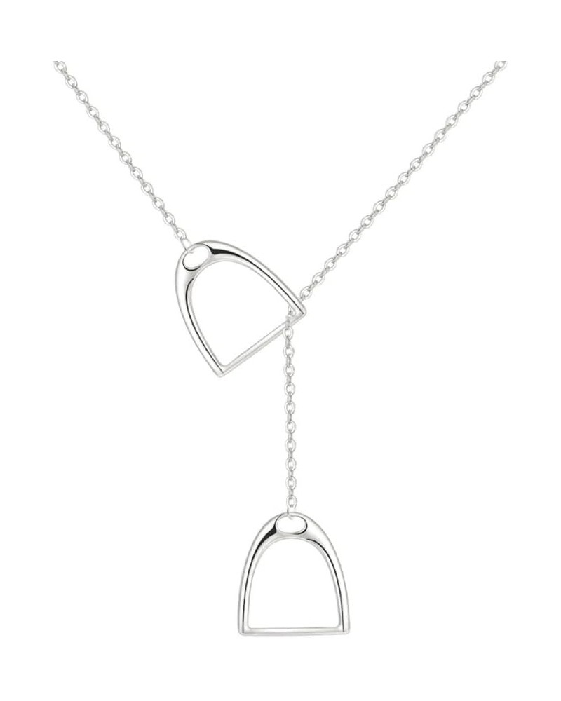 Double Stirrup Lariat Necklace- Sterling Silver $30.85 Necklaces