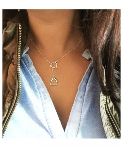 Double Stirrup Lariat Necklace- Sterling Silver $30.85 Necklaces