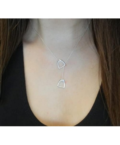 Double Stirrup Lariat Necklace- Sterling Silver $30.85 Necklaces