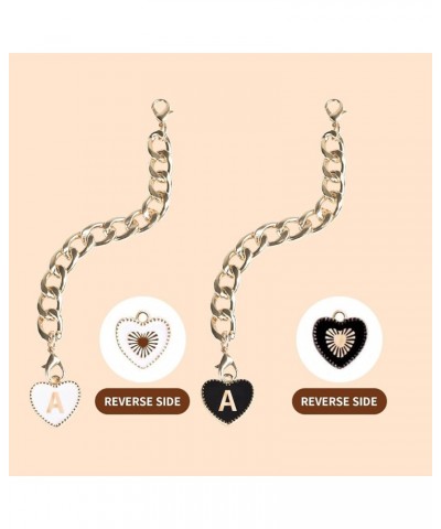 Letter Charm Accessories for Stanley Cup, 2 Pieces Personalized Name ID Letter Handle Charm, Heart Shape Initial Identificati...