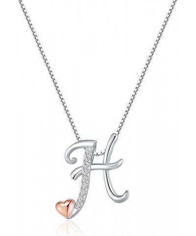 Silver Initial Necklaces for Women Jewelry Letter Necklaces for Teen Girls Gifts, Heart Pendant Initial Necklace for Ladies F...