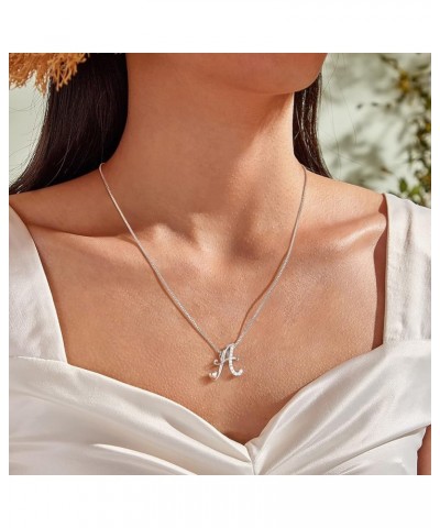 Silver Initial Necklaces for Women Jewelry Letter Necklaces for Teen Girls Gifts, Heart Pendant Initial Necklace for Ladies F...