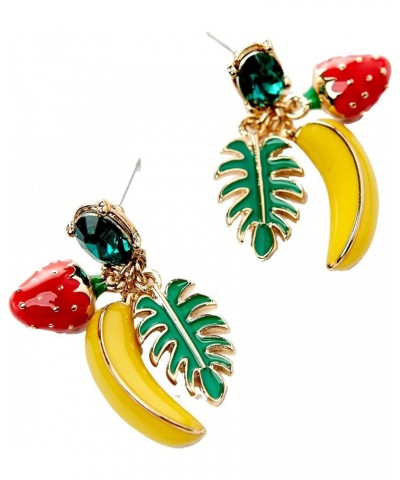 Accessories Enamel Fun Summer Earrings (Summer Fruit) STRAWBERRY BANANA PUNCH $8.09 Earrings