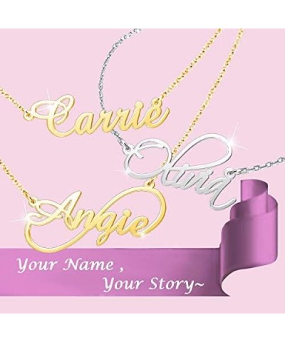 Selena Name Necklace Personalized Sterling Silver Custom Name Necklace for Women Silver $12.75 Necklaces